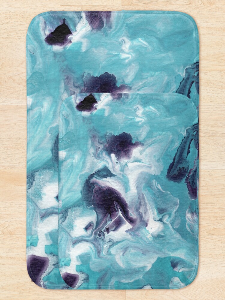 Alternate view of Fluid Painting Sea Activity III Bath Mat