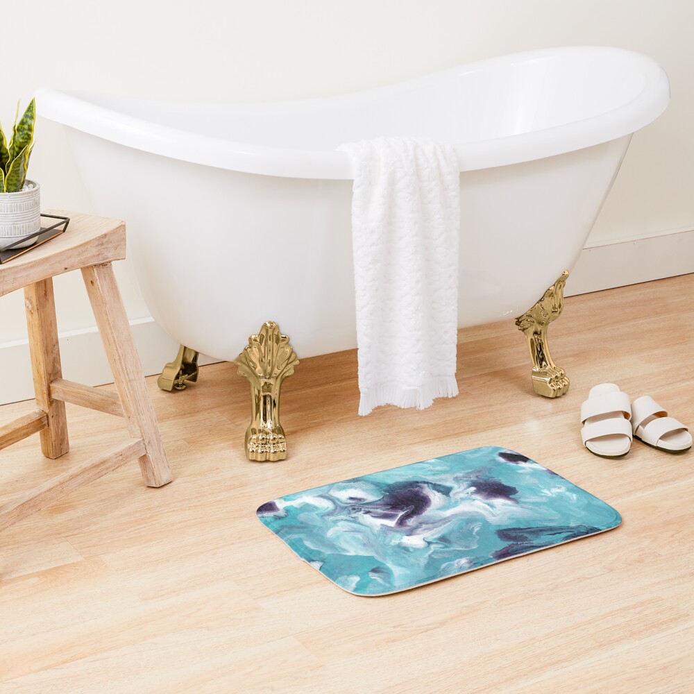 Fluid Painting Sea Activity III Bath Mat