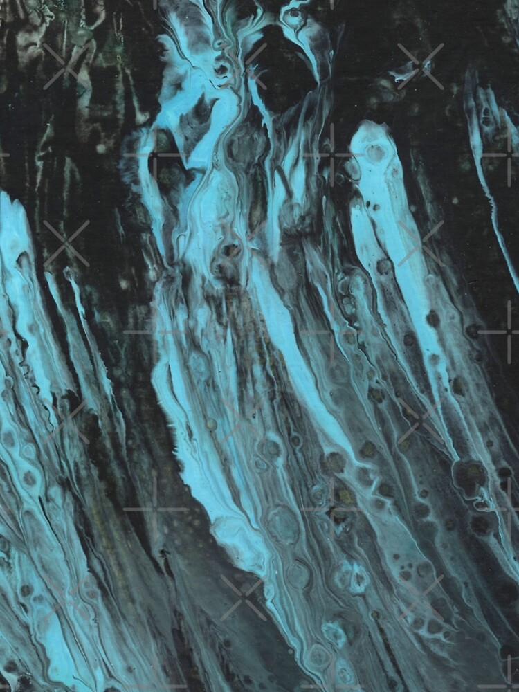 Fluid painting black-turquoise by nobelbunt