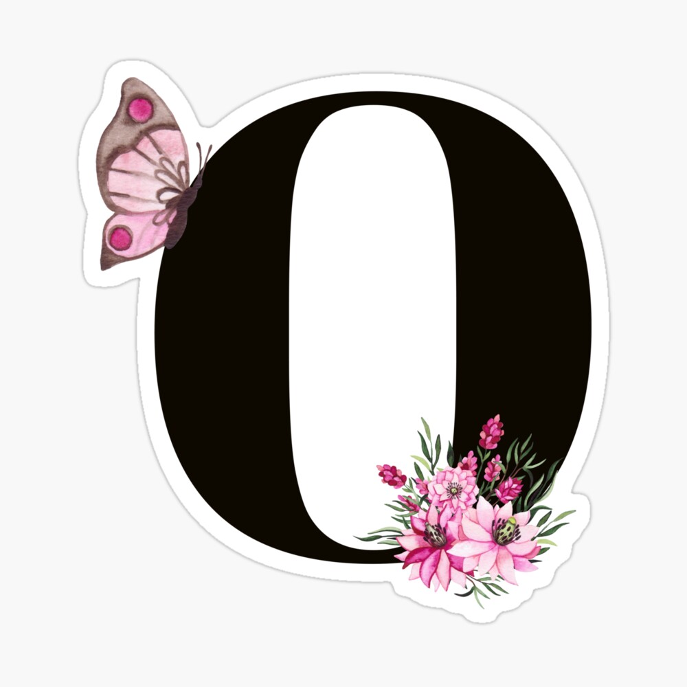 letter b alphabet monogram pink flower and butterfly Lightweight