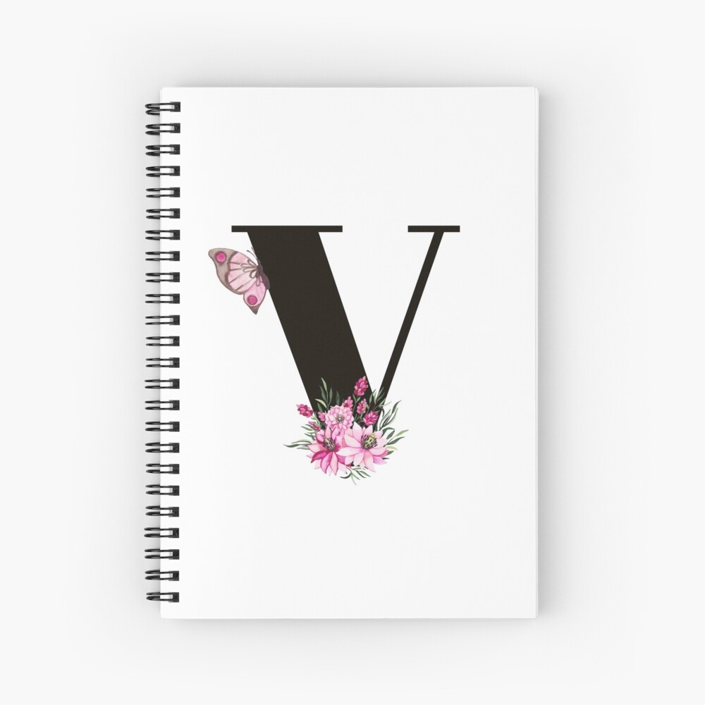 Buy Personalized Monogram Journal: Initial V Letter V Pink Cherry