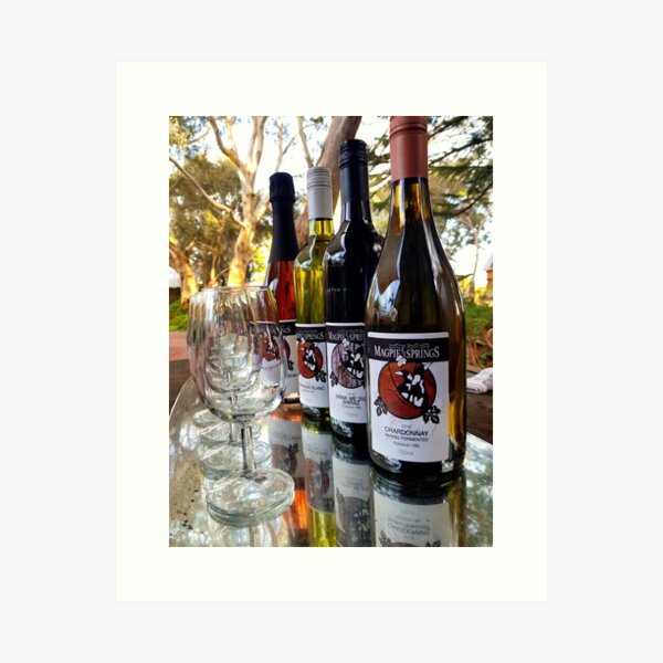 Whos Pouring  - Adelaide Hills Wine Region - Fleurieu Peninsula - by South Australian artist Avril Thomas Art Print