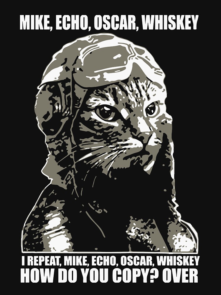 mike echo oscar whiskey cat shirt