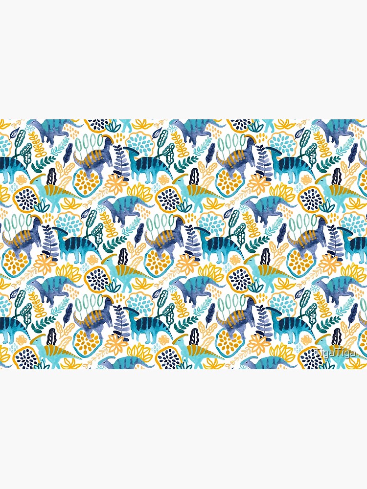 Thumbnail 3 of 3, Journal, Gouache Parasaurolophuses designed and sold by TigaTiga.
