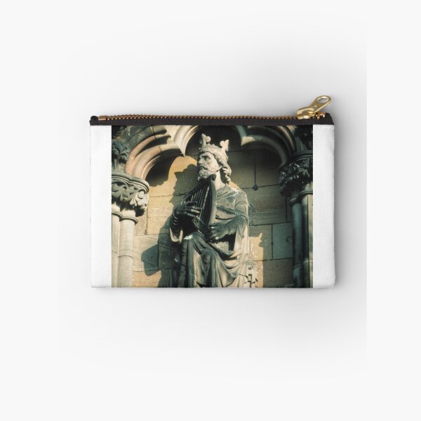 Item preview, Alfred Statue by Gilbert Scott Carved stonework Lichfield England 19840926 0079  designed and sold by Fred Mitchell.