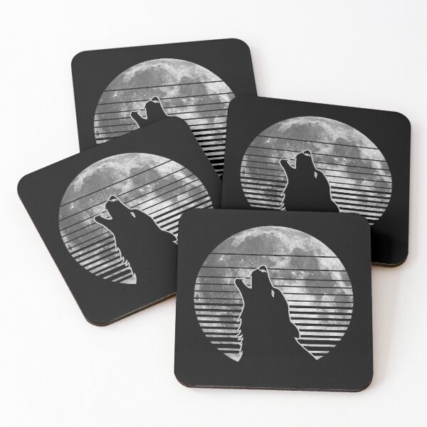 Item preview, Howling Wolf Vintage Retro Moon Gifts designed and sold by Shoppy  Vista.