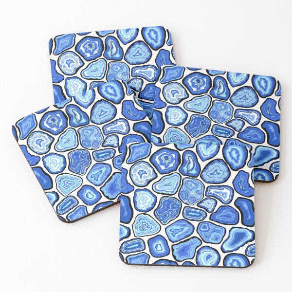 Item preview, Blue agate slices designed and sold by Katerina Mitkova Kirilova.