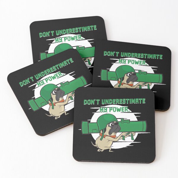 Item preview, Funny pug dogs design. | Do not understestimate my power. designed and sold by emphatic.