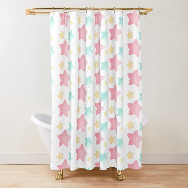 pastel stars Shower Curtain