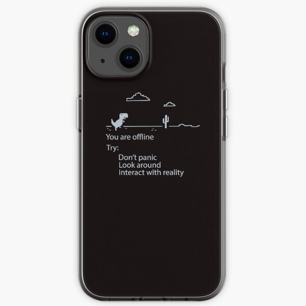 You are offline - Pixel Dinosaur iPhone Soft Case