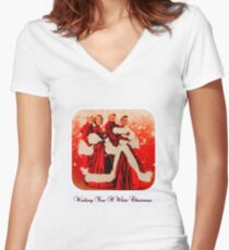 Wishing you a White Christmas Women's Fitted V-Neck T-Shirt