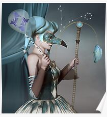 Póster Signo astrológico de piscis