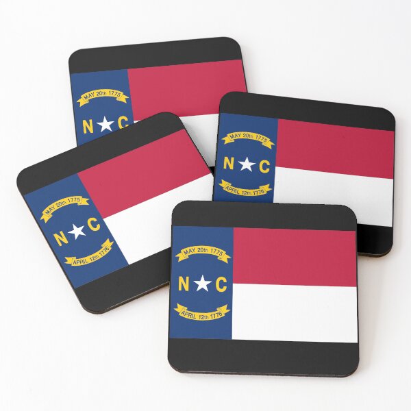 Item preview, North Carolina USA State Charlotte Flag Bedspread T-Shirt Sticker designed and sold by deanworld.