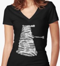 Exterminate V.2 Women's Fitted V-Neck T-Shirt