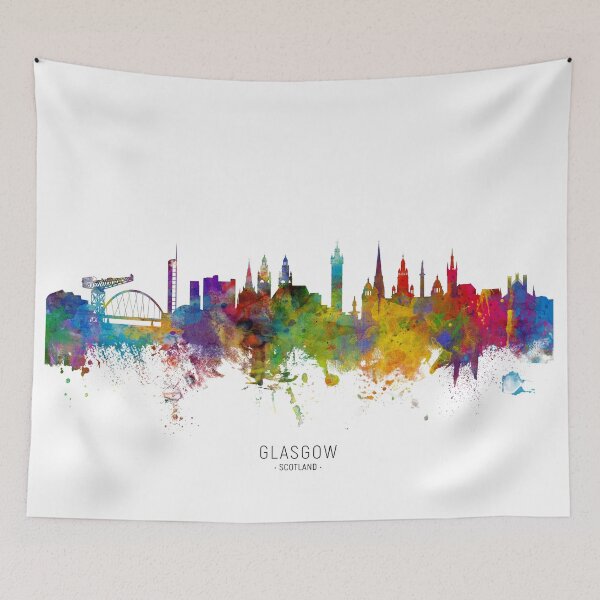 Item preview, Glasgow Scotland Skyline designed and sold by ArtPrints.