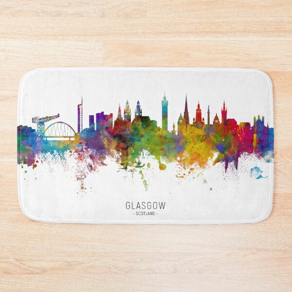 Item preview, Glasgow Scotland Skyline designed and sold by ArtPrints.