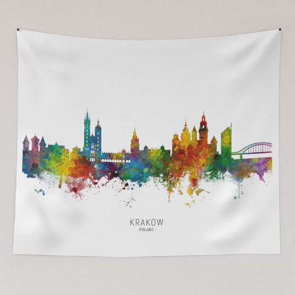 Item preview, Krakow Poland Skyline designed and sold by ArtPrints.
