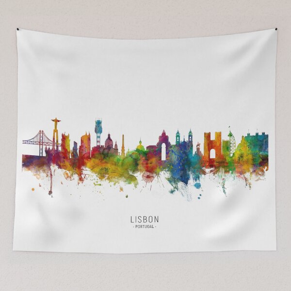 Item preview, Lisbon Portugal Skyline designed and sold by ArtPrints.