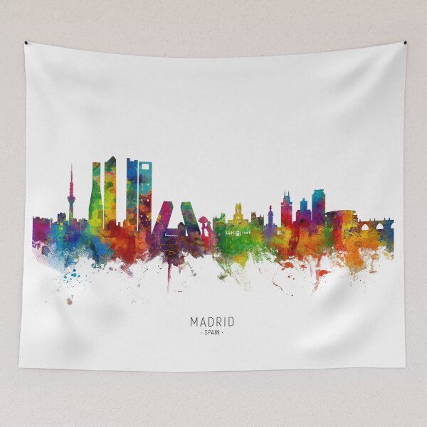 Item preview, Madrid Spain Skyline designed and sold by ArtPrints.