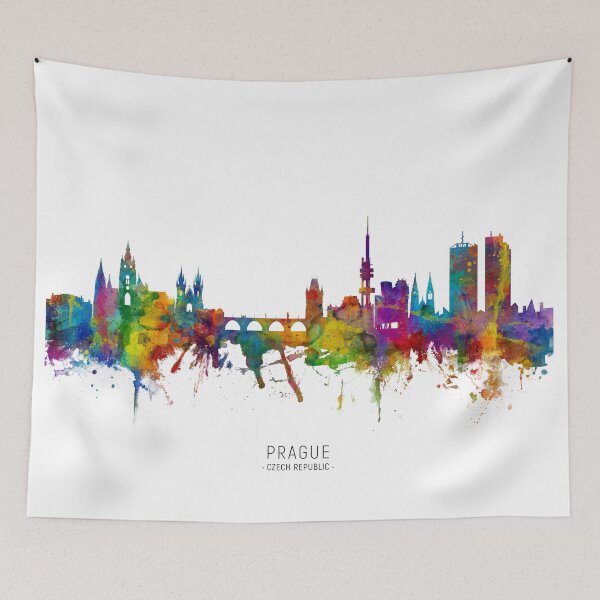Item preview, Prague (Praha) Czech Republic Skyline designed and sold by ArtPrints.