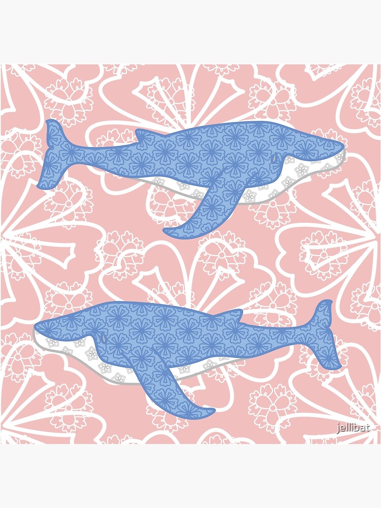 Thumbnail 2 of 2, Tote Bag, flower whale designed and sold by jellibat.