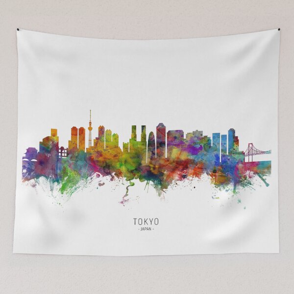 Artikelvorschau, Tokyo Japan Skyline entworfen und verkauft von ArtPrints.