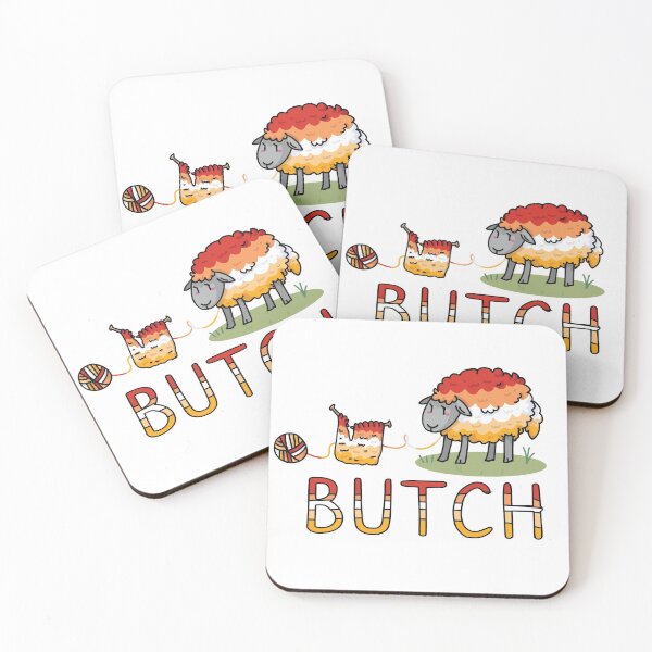 Item preview, Cute butch lesbian fluffy sheep cartoon vector illustration motif set.  designed and sold by Limolida.