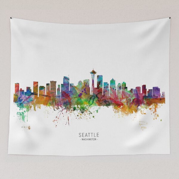 Item preview, Seattle Washington Skyline designed and sold by ArtPrints.