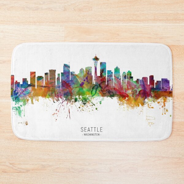 Aperçu de l'œuvre Seattle Washington Skyline créée et vendue par ArtPrints.