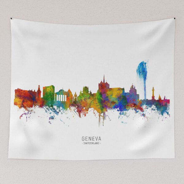 Item preview, Geneva Switzerland Skyline designed and sold by ArtPrints.