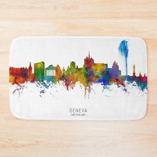 Item preview, Geneva Switzerland Skyline designed and sold by ArtPrints.