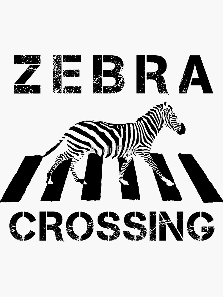 "Zebra Crossing" Sticker for Sale by AndyFarr Redbubble