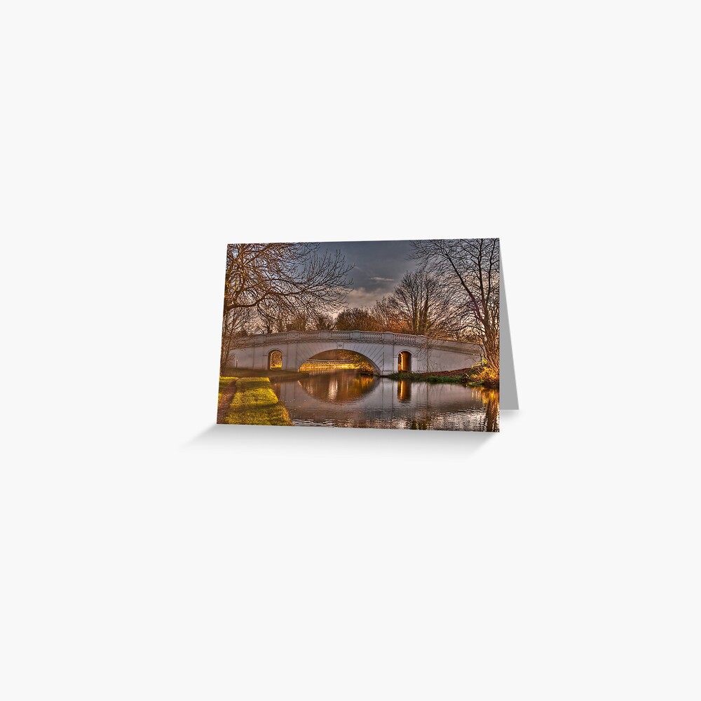 "The Grove Bridge No 164 on G U Canal, Watford, (colour)" Greeting Card