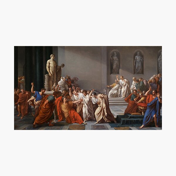 Et tu, Brute? Even you, Brutus? Death of Caesar by Vincenzo Camuccini #DeathofCaesar #Death #Caesar #VincenzoCamuccini  #EtTuBrute #EvenYouBrutus Photographic Print