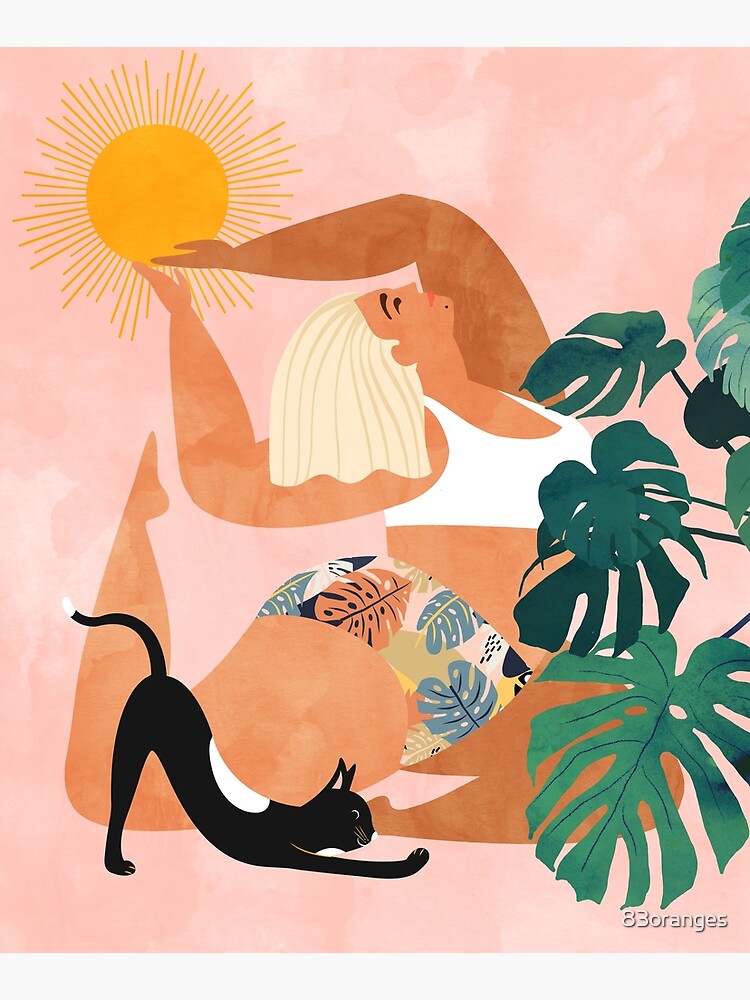 Tropical Yoga #illustration #tropical by 83oranges