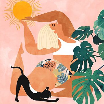 Artwork thumbnail, Tropical Yoga #illustration #tropical by 83oranges