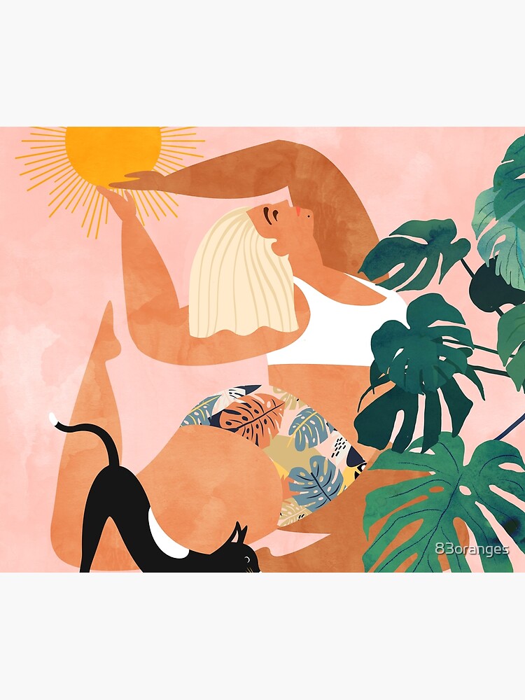 Tropical Yoga #illustration #tropical by 83oranges