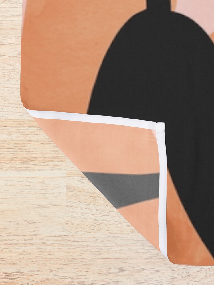 Alternate view of Tropical Yoga #illustration #tropical Shower Curtain