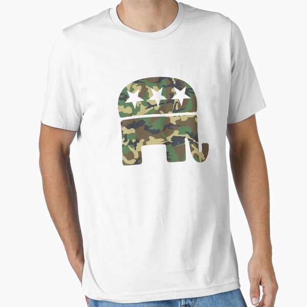 Artikel-Vorschau von Camouflage-Republikaner-Elefant, designt und verkauft von rightwinggifts.