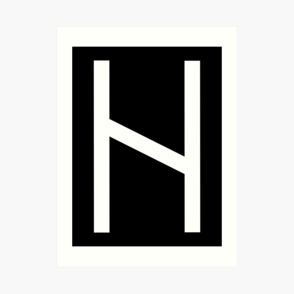 Hagalaz Rune: Elder Futhark. Art Print