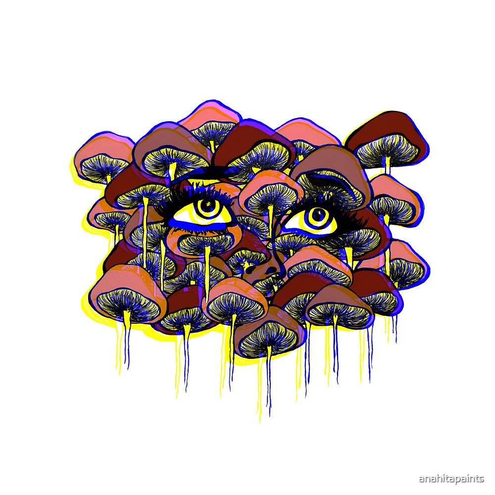 "MUSHROOM EYES" by anahitapaints Redbubble