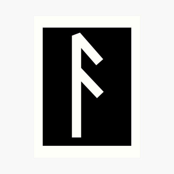 Ansuz Rune: Elder Futhark. Art Print