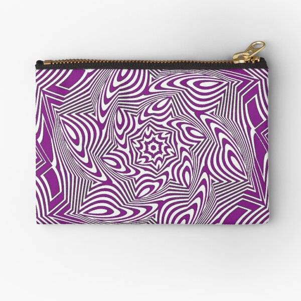 #Psychedelic #Hypnotic #Pattern, Visual #Illusion, Optical Art  Zipper Pouch