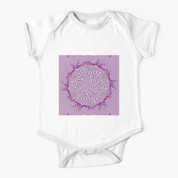#Psychedelic #Hypnotic #Pattern, Visual #Illusion, Optical Art  Short Sleeve Baby One-Piece