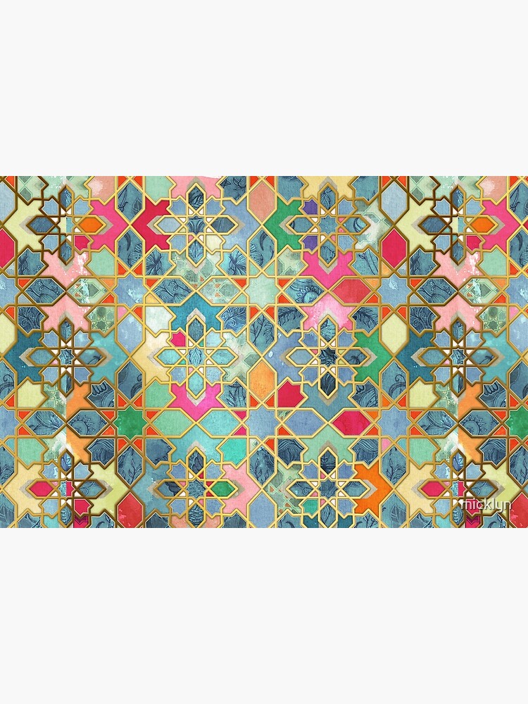 Gilt & Glory - Colorful Moroccan Mosaic by micklyn