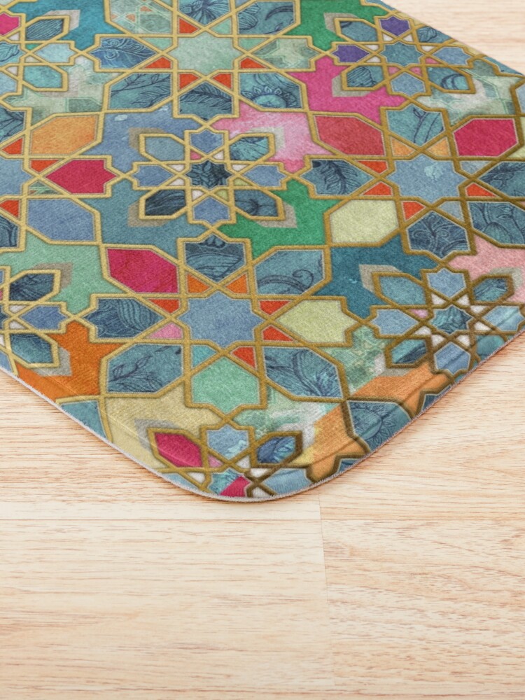 Alternate view of Gilt & Glory - Colorful Moroccan Mosaic Bath Mat