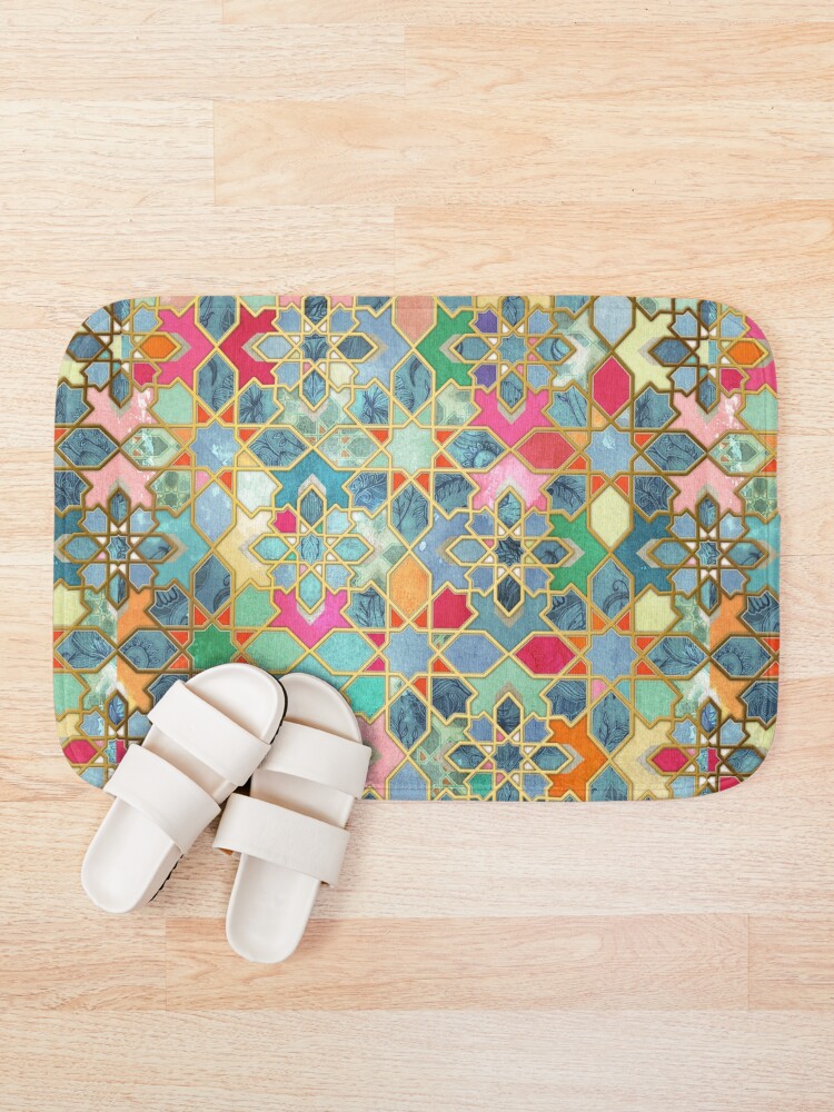 Alternate view of Gilt & Glory - Colorful Moroccan Mosaic Bath Mat