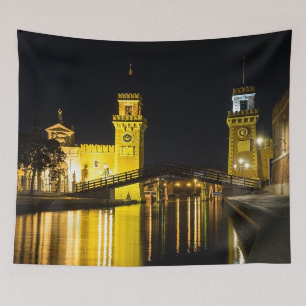 Item preview, Venice Italy Silky Midnight - Arsenale di Venezia Porta Magna Gold designed and sold by Georgia Mizuleva.