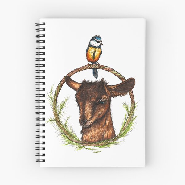 Item preview, Little goat with young titmouse designed and sold by camarocaro.