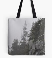 Foggy Mountain Morning Tote Bag